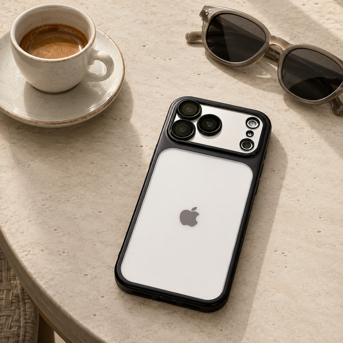 Premium iPhone Case Translucent Matte TPU Shockproof Soft Protective Cover Camera Lens Protection Anti Scratch Non Slip Lightweight Plating Slim Case