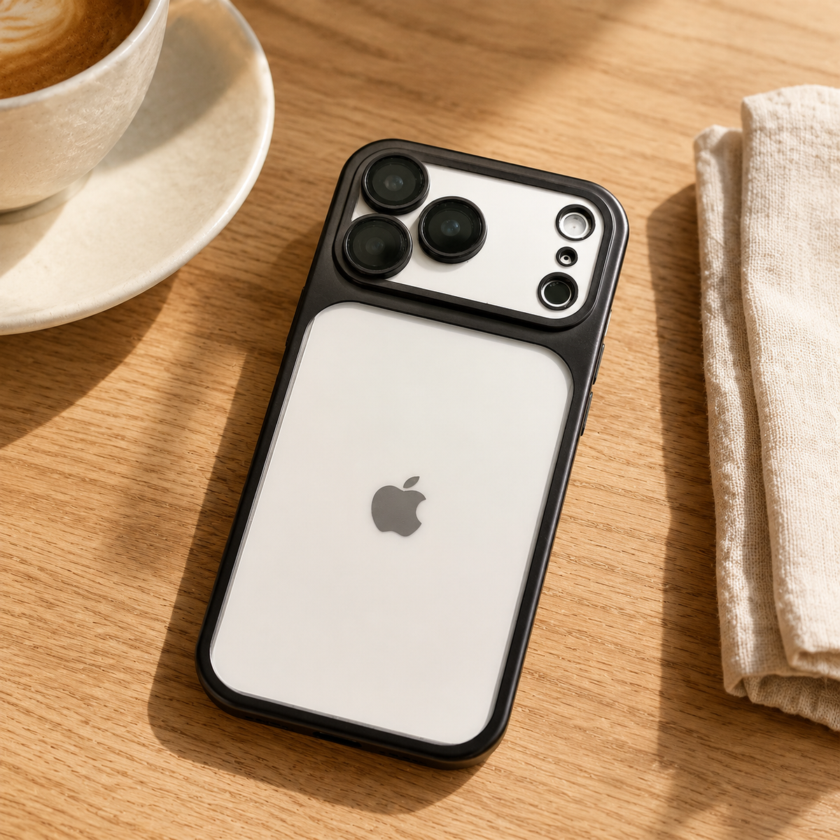 Premium iPhone Case Translucent Matte TPU Shockproof Soft Protective Cover Camera Lens Protection Anti Scratch Non Slip Lightweight Plating Slim Case