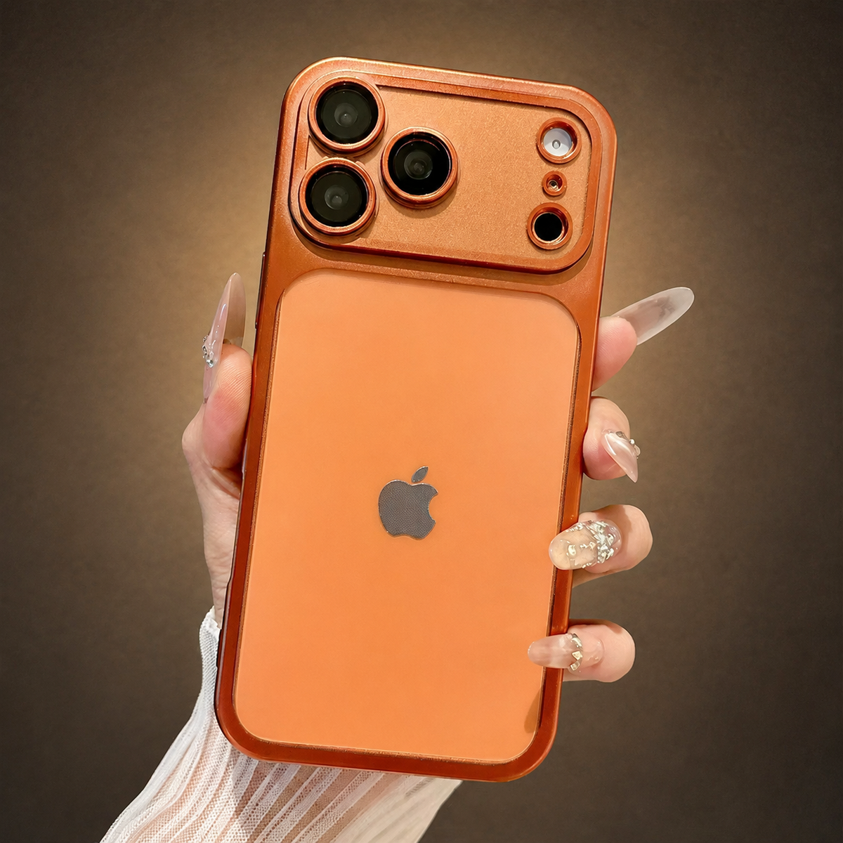 Premium iPhone Case Translucent Matte TPU Shockproof Soft Protective Cover Camera Lens Protection Anti Scratch Non Slip Lightweight Plating Slim Case