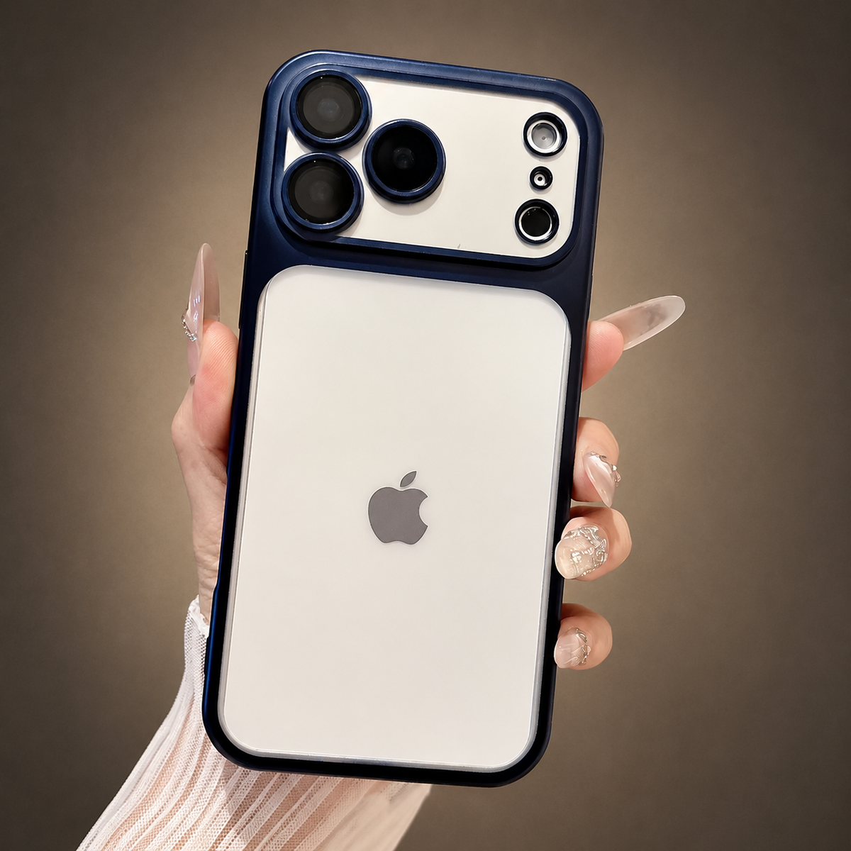 Premium iPhone Case Translucent Matte TPU Shockproof Soft Protective Cover Camera Lens Protection Anti Scratch Non Slip Lightweight Plating Slim Case