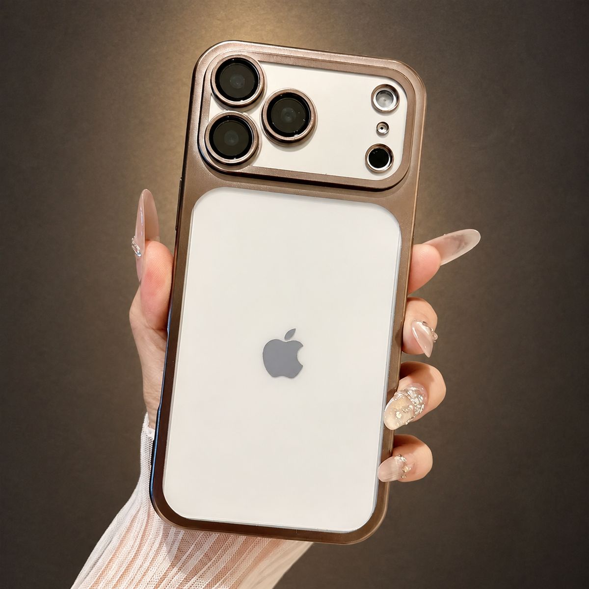 Premium iPhone Case Translucent Matte TPU Shockproof Soft Protective Cover Camera Lens Protection Anti Scratch Non Slip Lightweight Plating Slim Case
