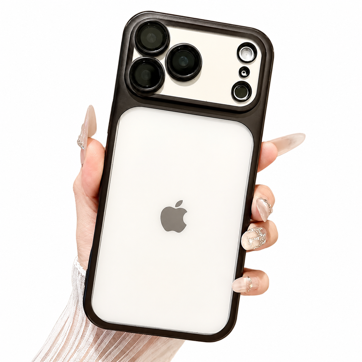 Premium iPhone Case Translucent Matte TPU Shockproof Soft Protective Cover Camera Lens Protection Anti Scratch Non Slip Lightweight Plating Slim Case