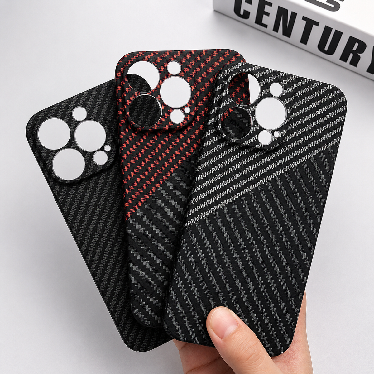 Premium iPhone Case Ultra Slim 0.3mm Carbon Fiber Matte Cover Camera Protection Anti Fingerprint Lightweight Non Slip MagSafe Wireless Charging Design