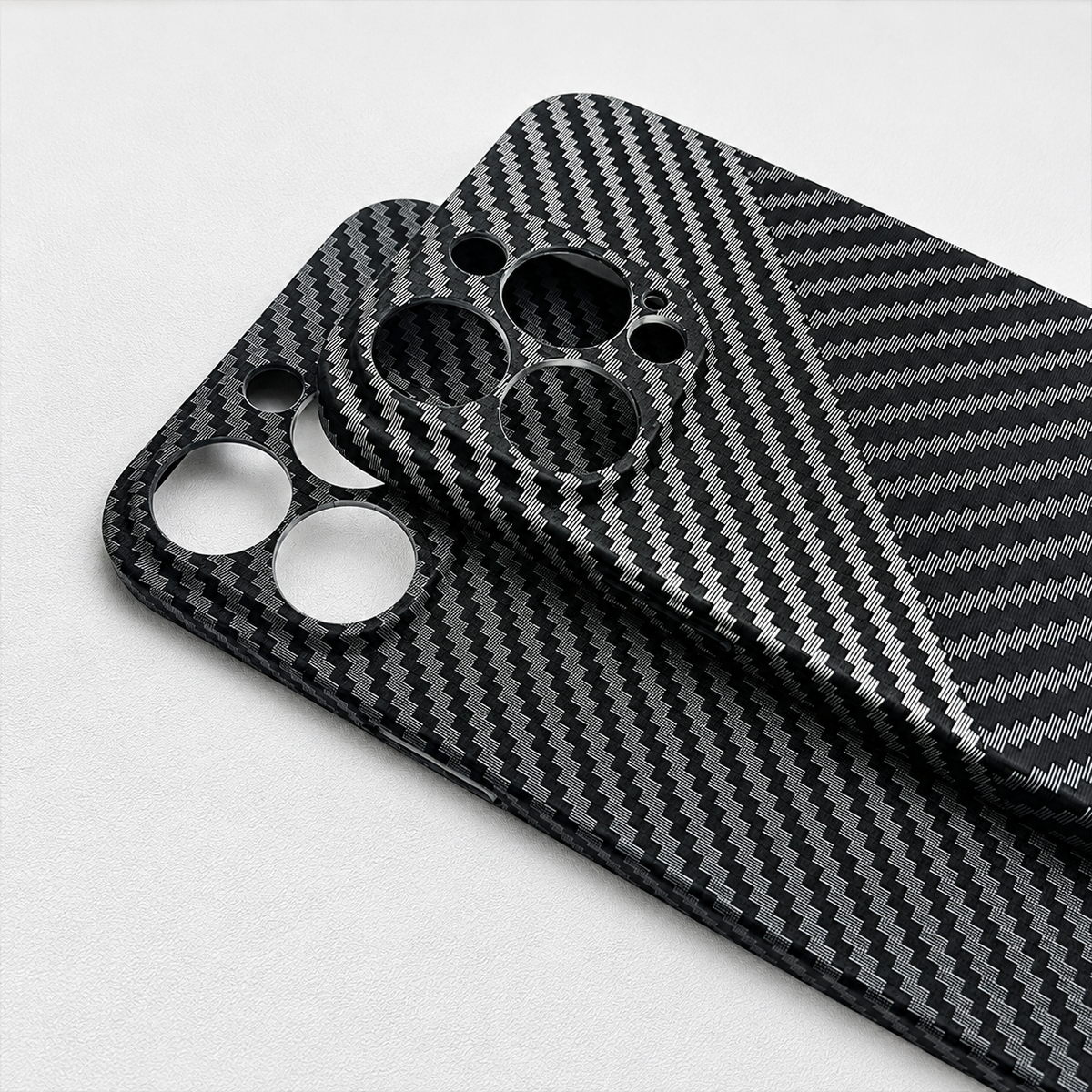 Premium iPhone Case Ultra Slim 0.3mm Carbon Fiber Matte Cover Camera Protection Anti Fingerprint Lightweight Non Slip MagSafe Wireless Charging Design