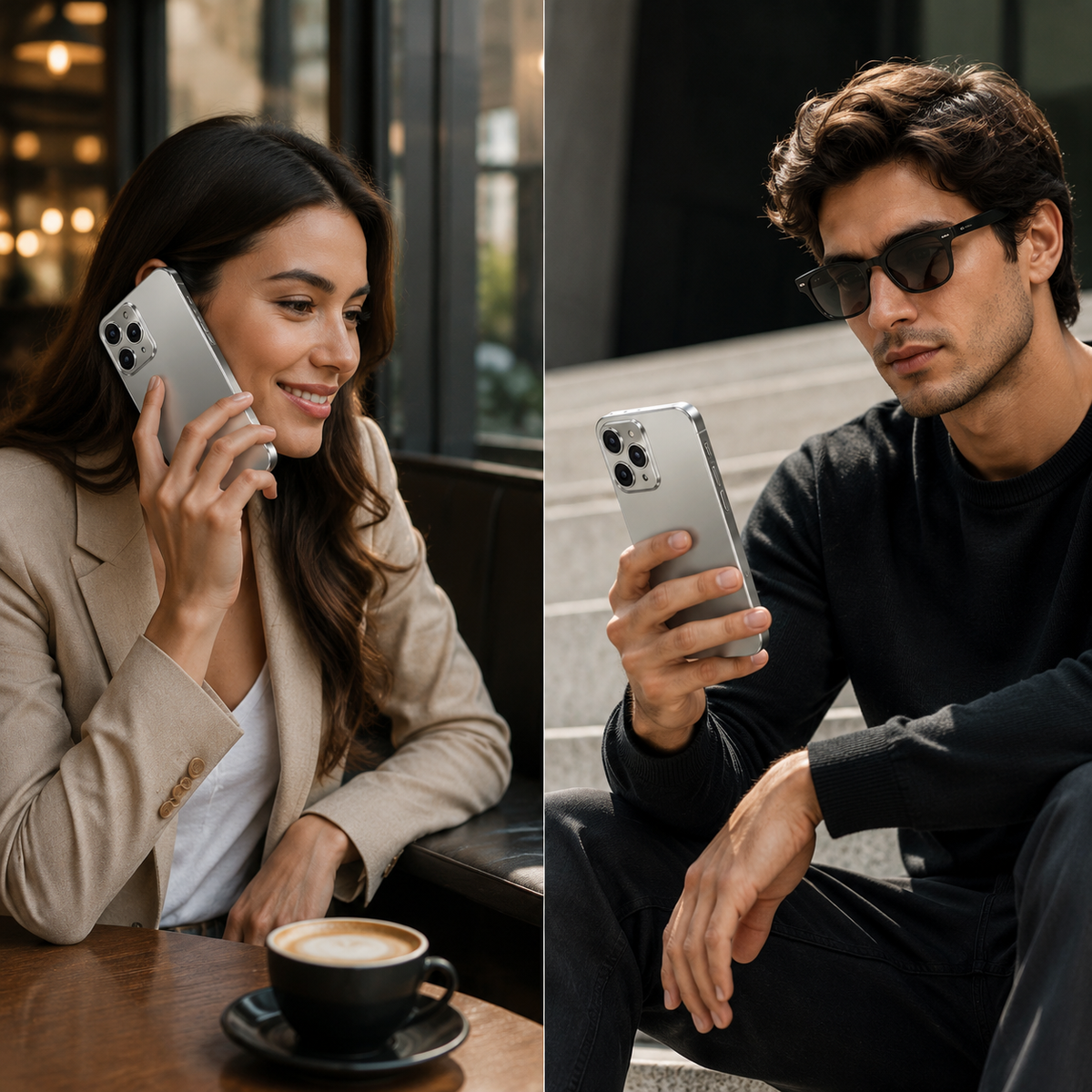Premium iPhone Case Ultra Thin Aluminum Alloy Frame with Frosted Matte Backplate, Shockproof Camera Lens Guard and Slim Protective Design