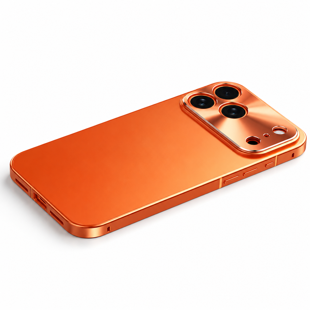 Premium iPhone Case Ultra Thin Aluminum Alloy Frame with Frosted Matte Backplate, Shockproof Camera Lens Guard and Slim Protective Design