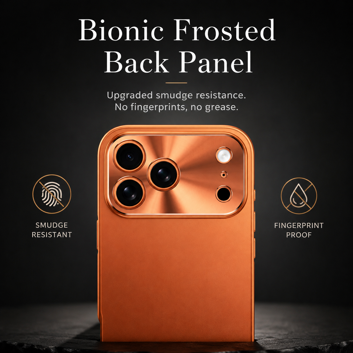 Premium iPhone Case Ultra Thin Aluminum Alloy Frame with Frosted Matte Backplate, Shockproof Camera Lens Guard and Slim Protective Design