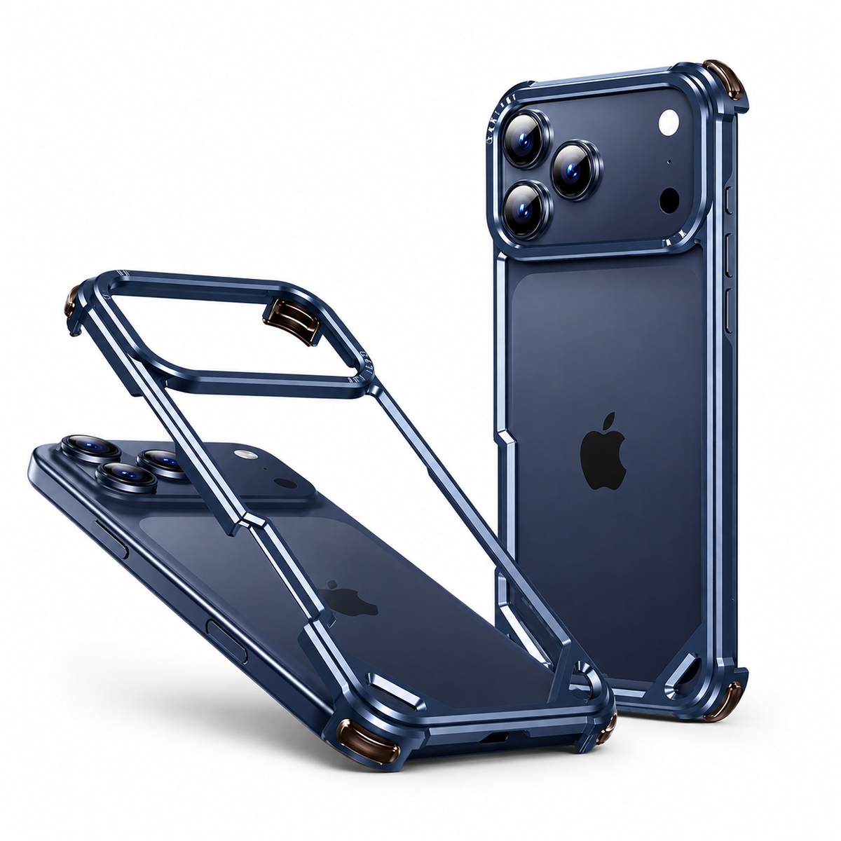 Premium iPhone Case Ultra Thin Aluminum Alloy MagSafe Compatible Wireless Charging Shockproof Anti Scratch Non Slip Slim Metal Protective Cover