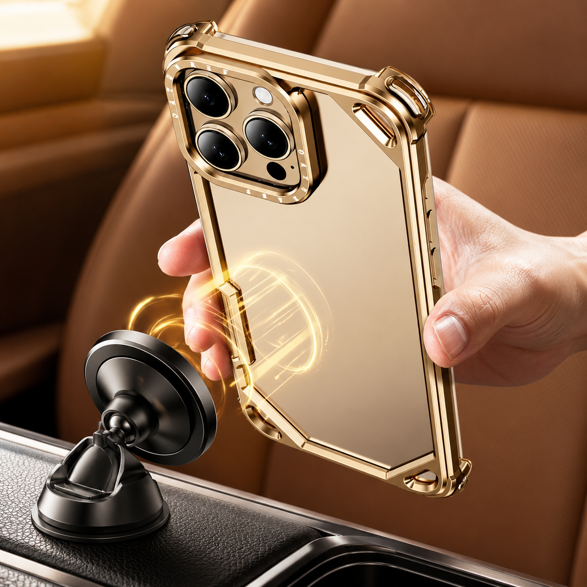 Premium iPhone Case Ultra Thin Aluminum Alloy MagSafe Compatible Wireless Charging Shockproof Anti Scratch Non Slip Slim Metal Protective Cover