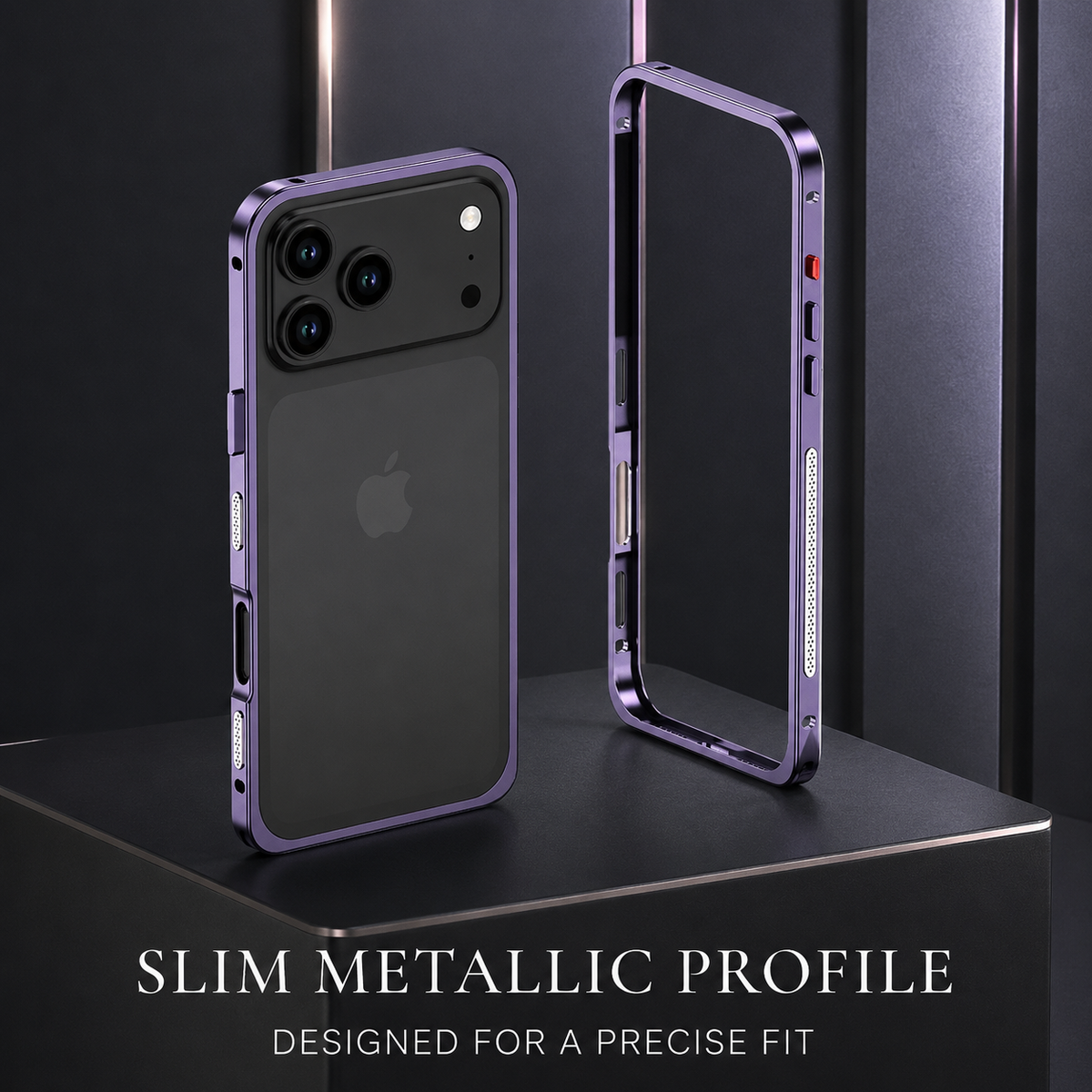 Premium iPhone Case Ultra Thin Aluminum Metal Frame Bumper Shockproof Slim Lightweight Anti Scratch Reinforced Edge Corner Protective Cover Case Design