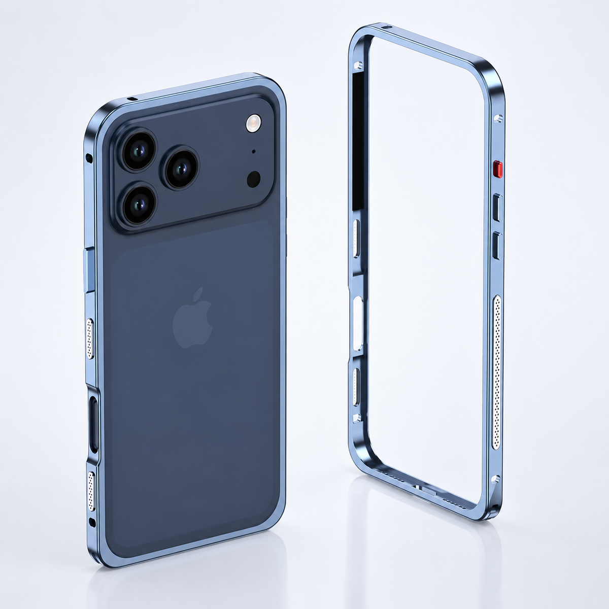 Premium iPhone Case Ultra Thin Aluminum Metal Frame Bumper Shockproof Slim Lightweight Anti Scratch Reinforced Edge Corner Protective Cover Case Design