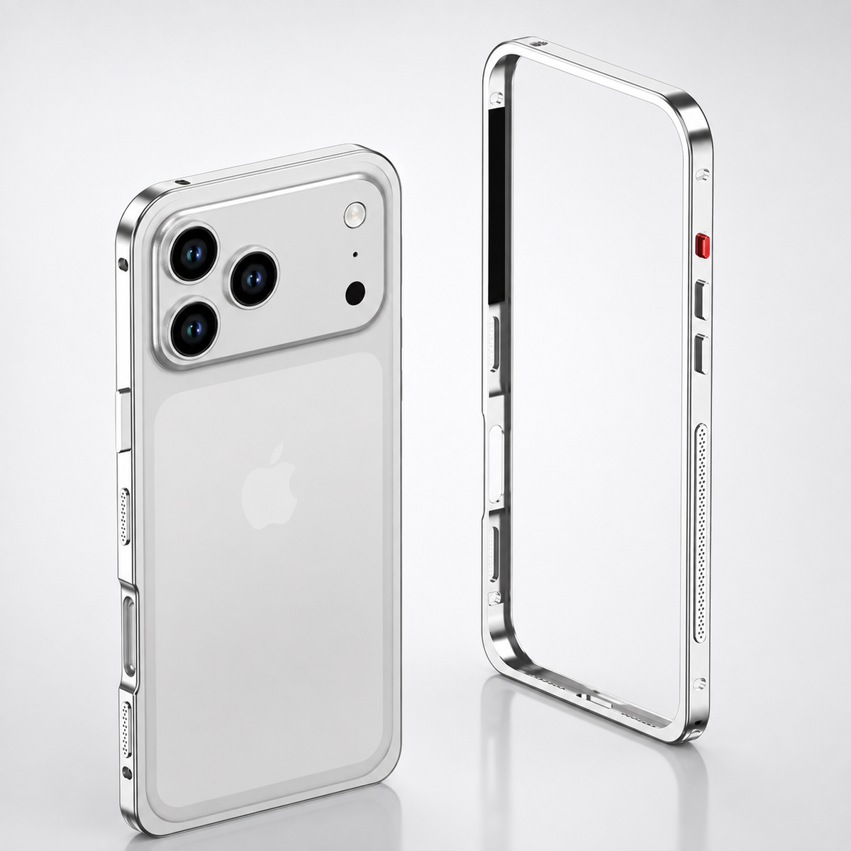 Premium iPhone Case Ultra Thin Aluminum Metal Frame Bumper Shockproof Slim Lightweight Anti Scratch Reinforced Edge Corner Protective Cover Case Design