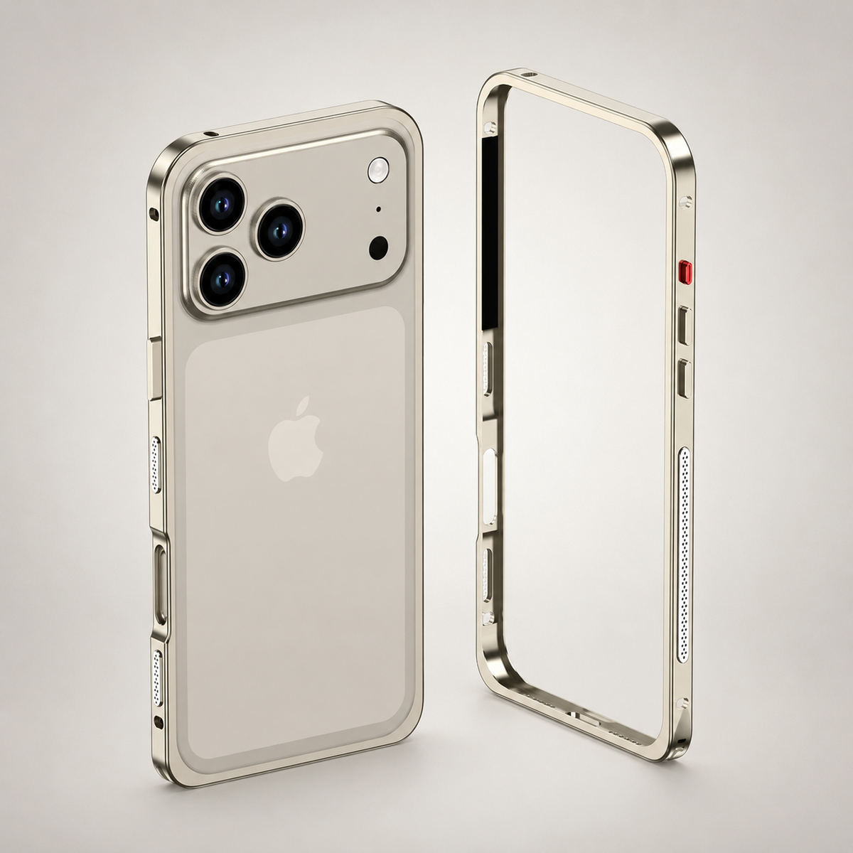 Premium iPhone Case Ultra Thin Aluminum Metal Frame Bumper Shockproof Slim Lightweight Anti Scratch Reinforced Edge Corner Protective Cover Case Design