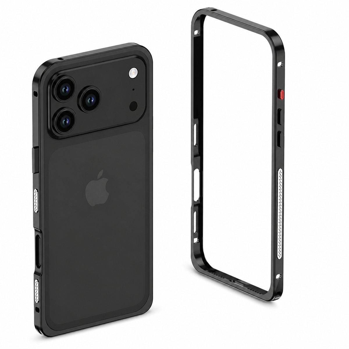Premium iPhone Case Ultra Thin Aluminum Metal Frame Bumper Shockproof Slim Lightweight Anti Scratch Reinforced Edge Corner Protective Cover Case Design