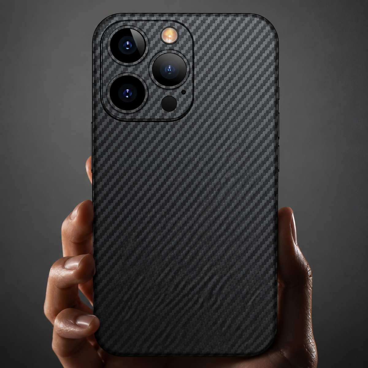 Premium iPhone Case Ultra Thin Carbon Fiber Matte Protective Cover Lightweight Scratch Resistant Slim Hard Back Minimalist Full Coverage Design