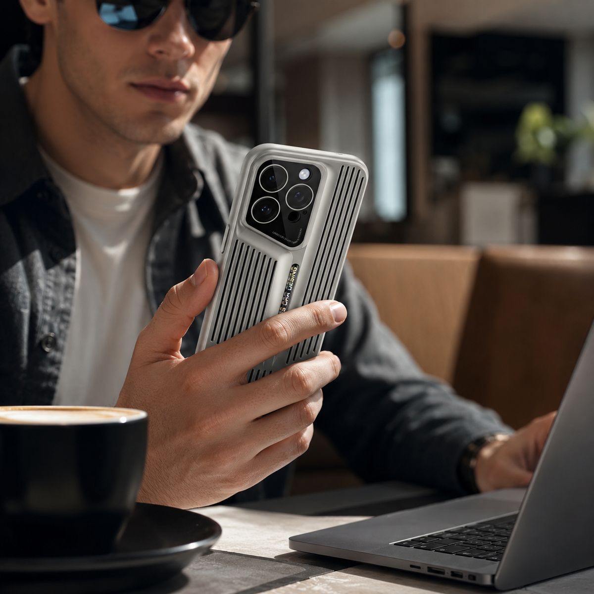 Premium iPhone Case Ultra Thin Heat Dissipation Shockproof Protective Cover Camera Lens Protection Lightweight Non Slip Slim PC Blade Cooling Case