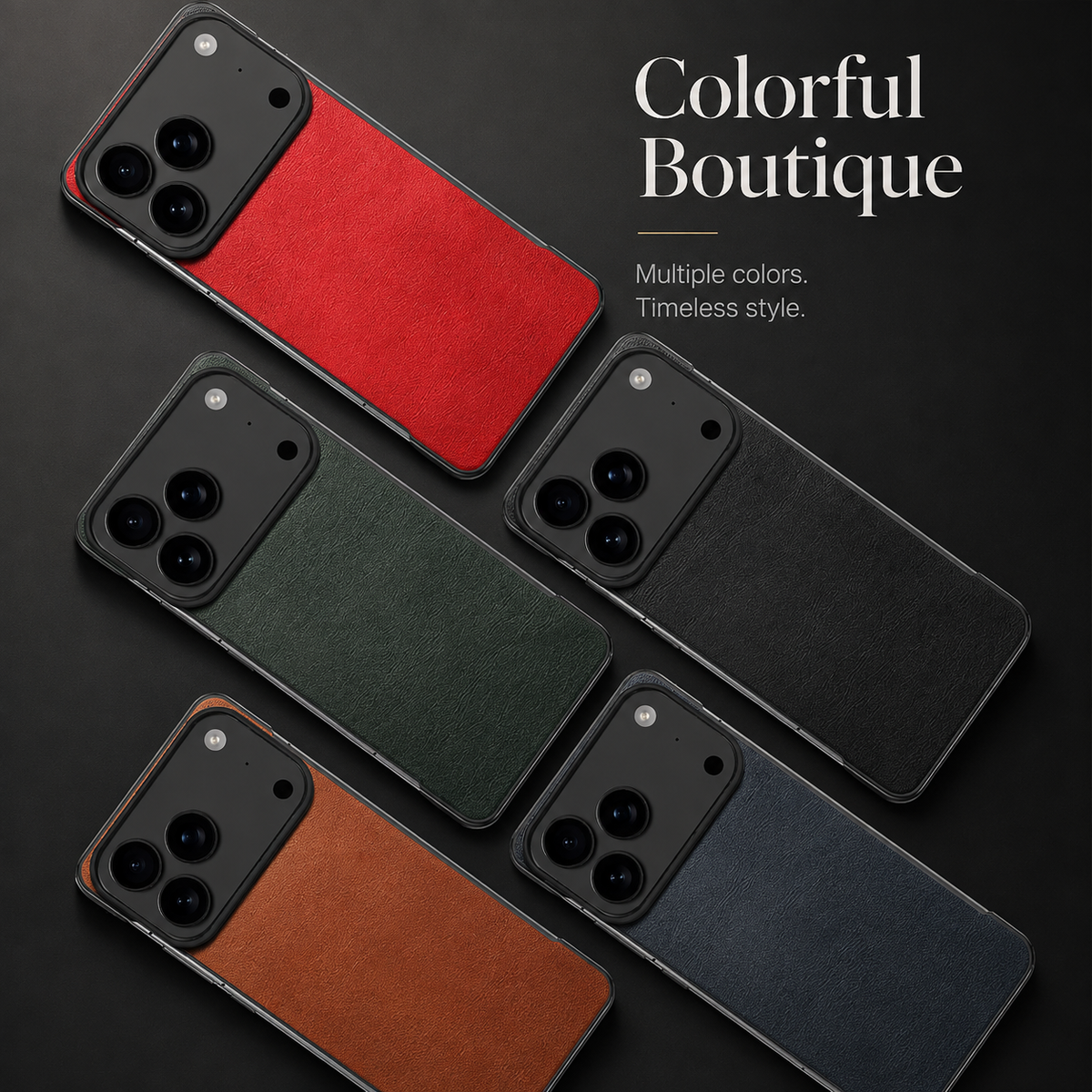 Premium iPhone Case Ultra Thin Leather PC Cover MagSafe Compatible Shockproof Anti Scratch Anti Fingerprint Matte Non Slip Borderless Slim Protective Design