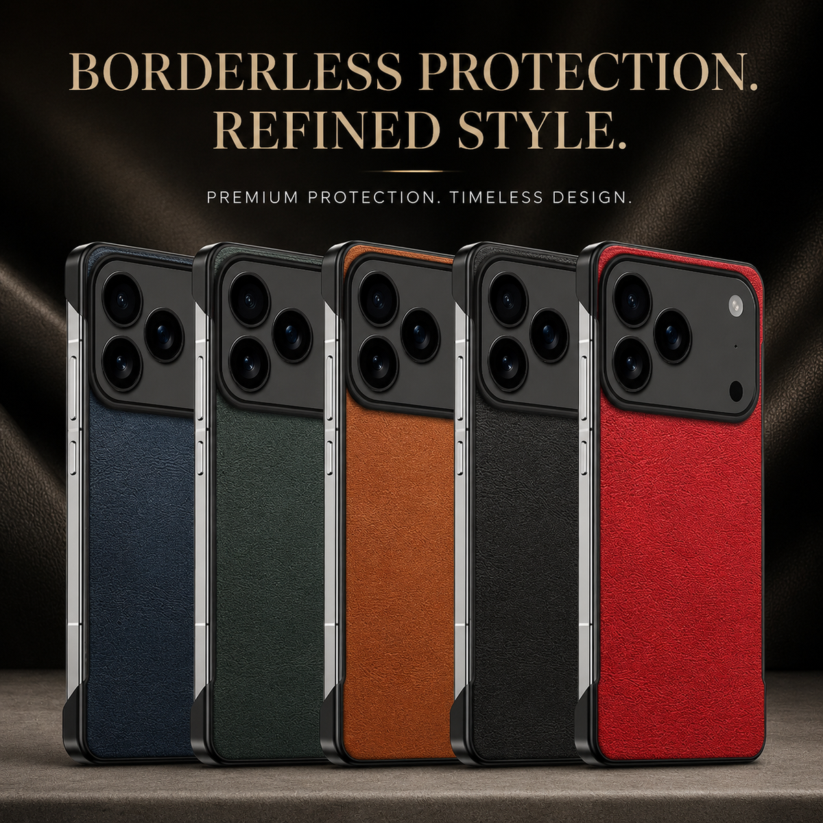 Premium iPhone Case Ultra Thin Leather PC Cover MagSafe Compatible Shockproof Anti Scratch Anti Fingerprint Matte Non Slip Borderless Slim Protective Design
