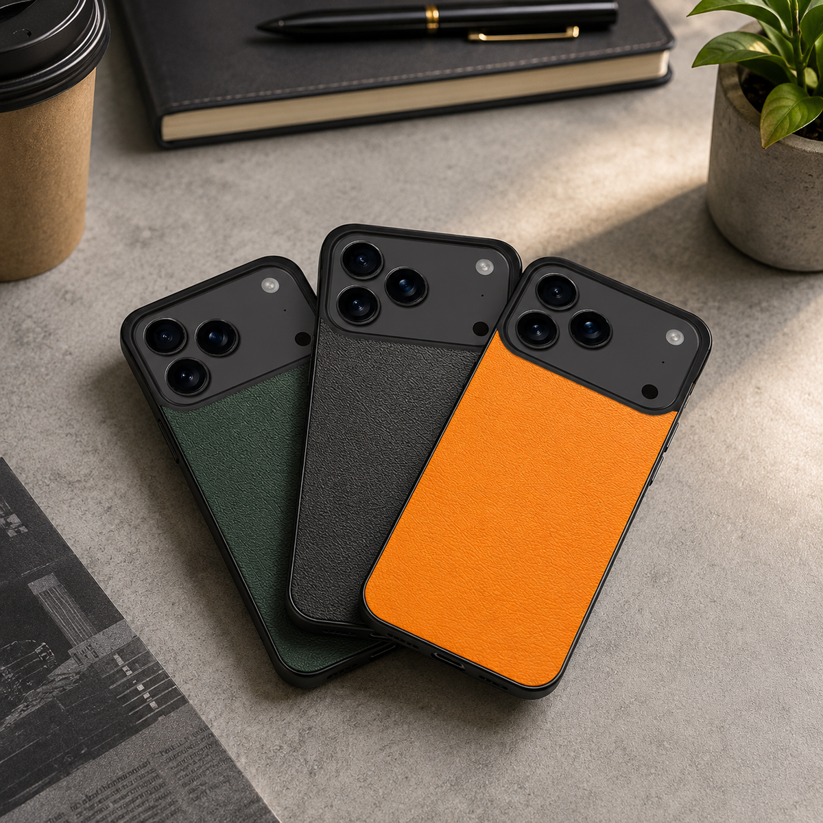 Premium iPhone Case Ultra Thin Leather PC Cover MagSafe Compatible Shockproof Anti Scratch Anti Fingerprint Matte Non Slip Borderless Slim Protective Design