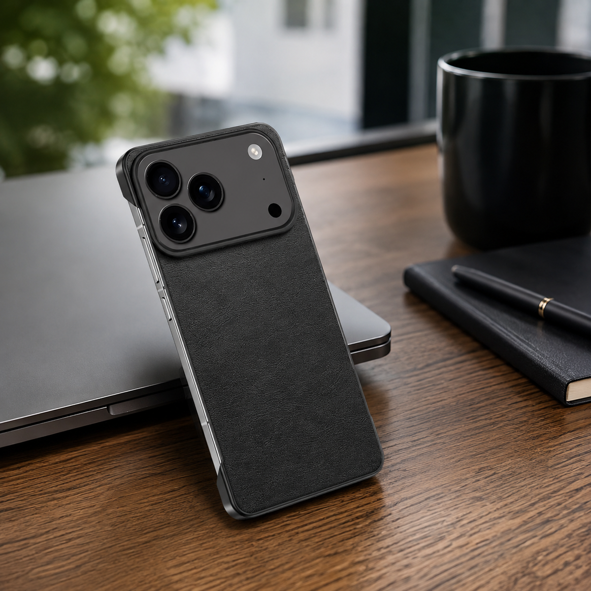 Premium iPhone Case Ultra Thin Leather PC Cover MagSafe Compatible Shockproof Anti Scratch Anti Fingerprint Matte Non Slip Borderless Slim Protective Design