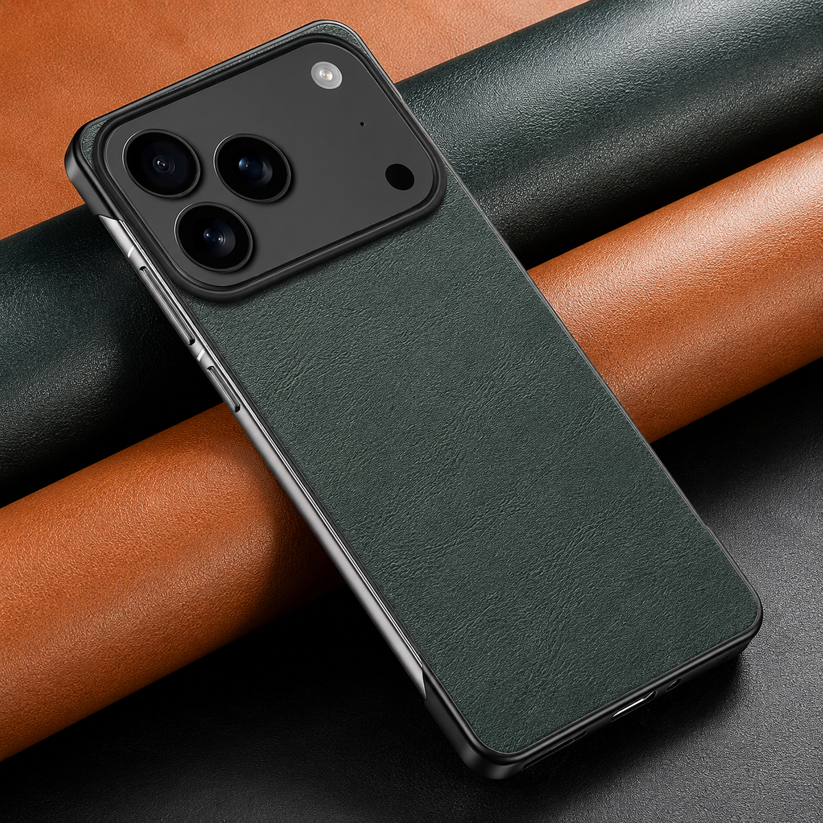 Premium iPhone Case Ultra Thin Leather PC Cover MagSafe Compatible Shockproof Anti Scratch Anti Fingerprint Matte Non Slip Borderless Slim Protective Design