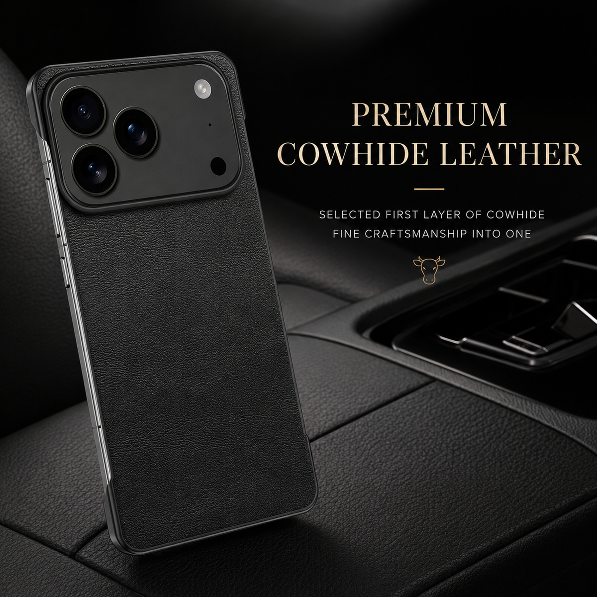 Premium iPhone Case Ultra Thin Leather PC Cover MagSafe Compatible Shockproof Anti Scratch Anti Fingerprint Matte Non Slip Borderless Slim Protective Design