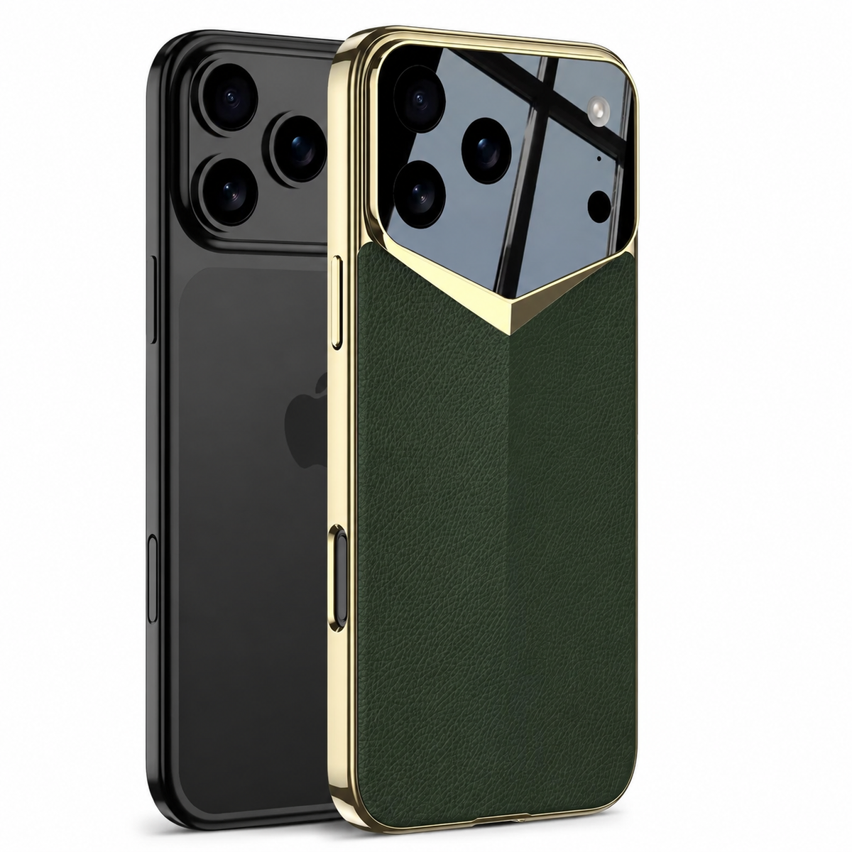 Premium iPhone Case Ultra Thin Leather Shockproof Raised Camera Lens Protection Anti Fingerprint Anti Scratch Slim Full Coverage Wireless Charging Cover