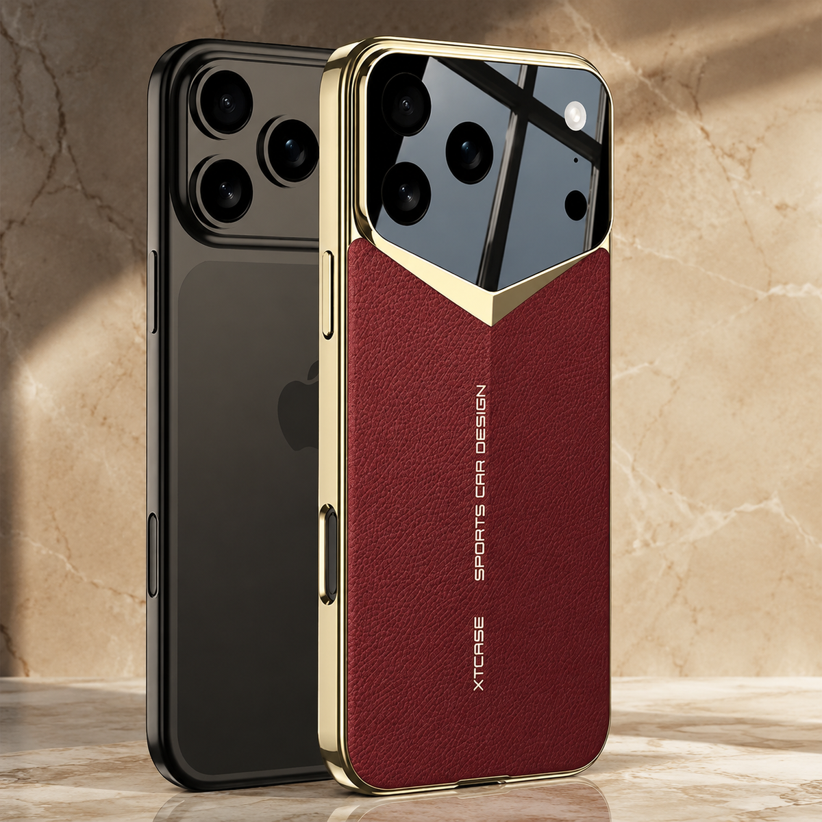 Premium iPhone Case Ultra Thin Leather Shockproof Raised Camera Lens Protection Anti Fingerprint Anti Scratch Slim Full Coverage Wireless Charging Cover