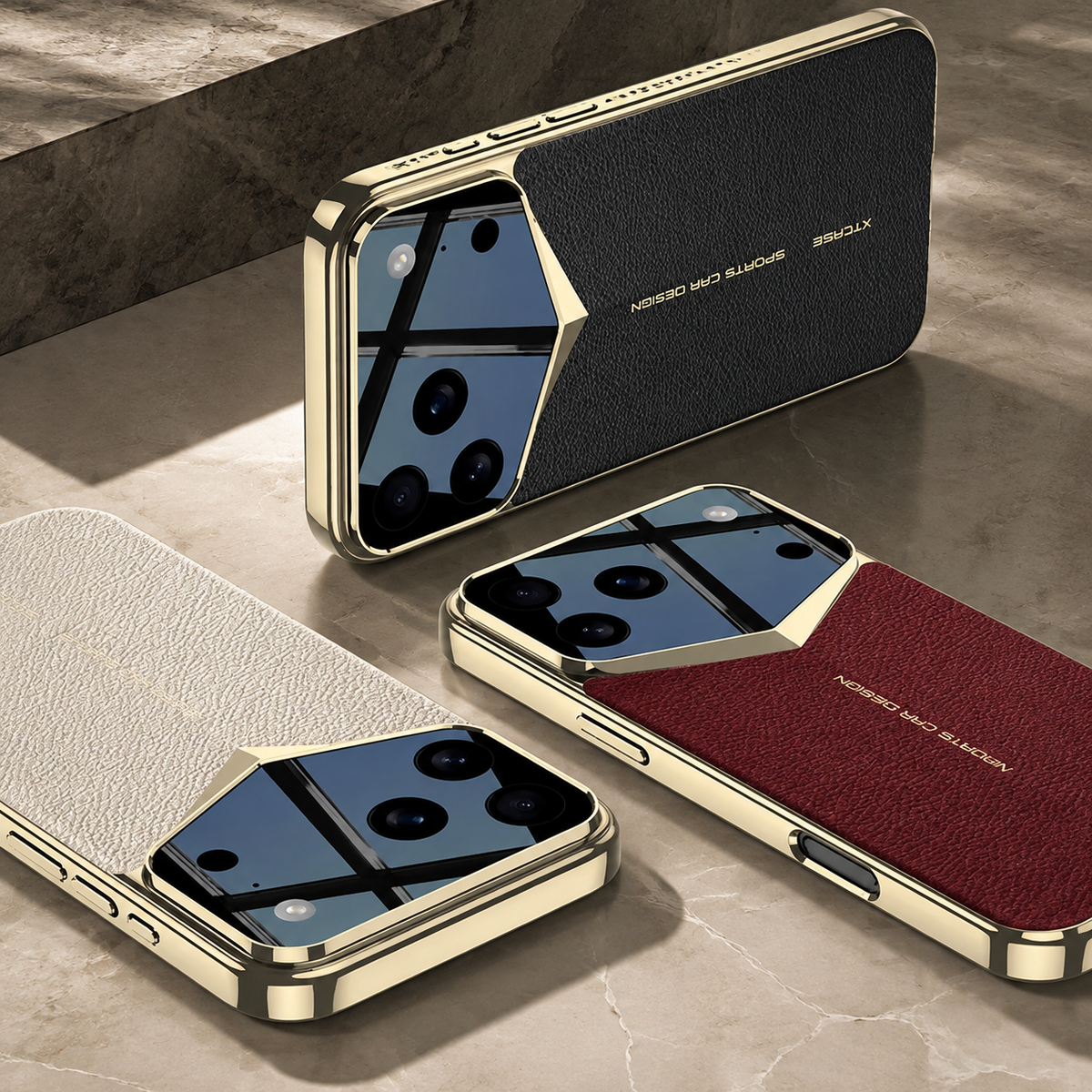 Premium iPhone Case Ultra Thin Leather Shockproof Raised Camera Lens Protection Anti Fingerprint Anti Scratch Slim Full Coverage Wireless Charging Cover