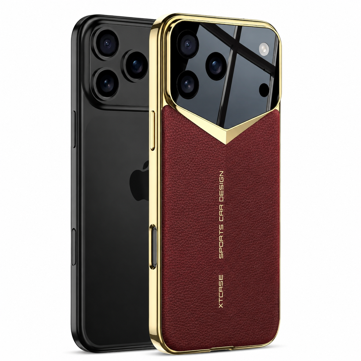Premium iPhone Case Ultra Thin Leather Shockproof Raised Camera Lens Protection Anti Fingerprint Anti Scratch Slim Full Coverage Wireless Charging Cover