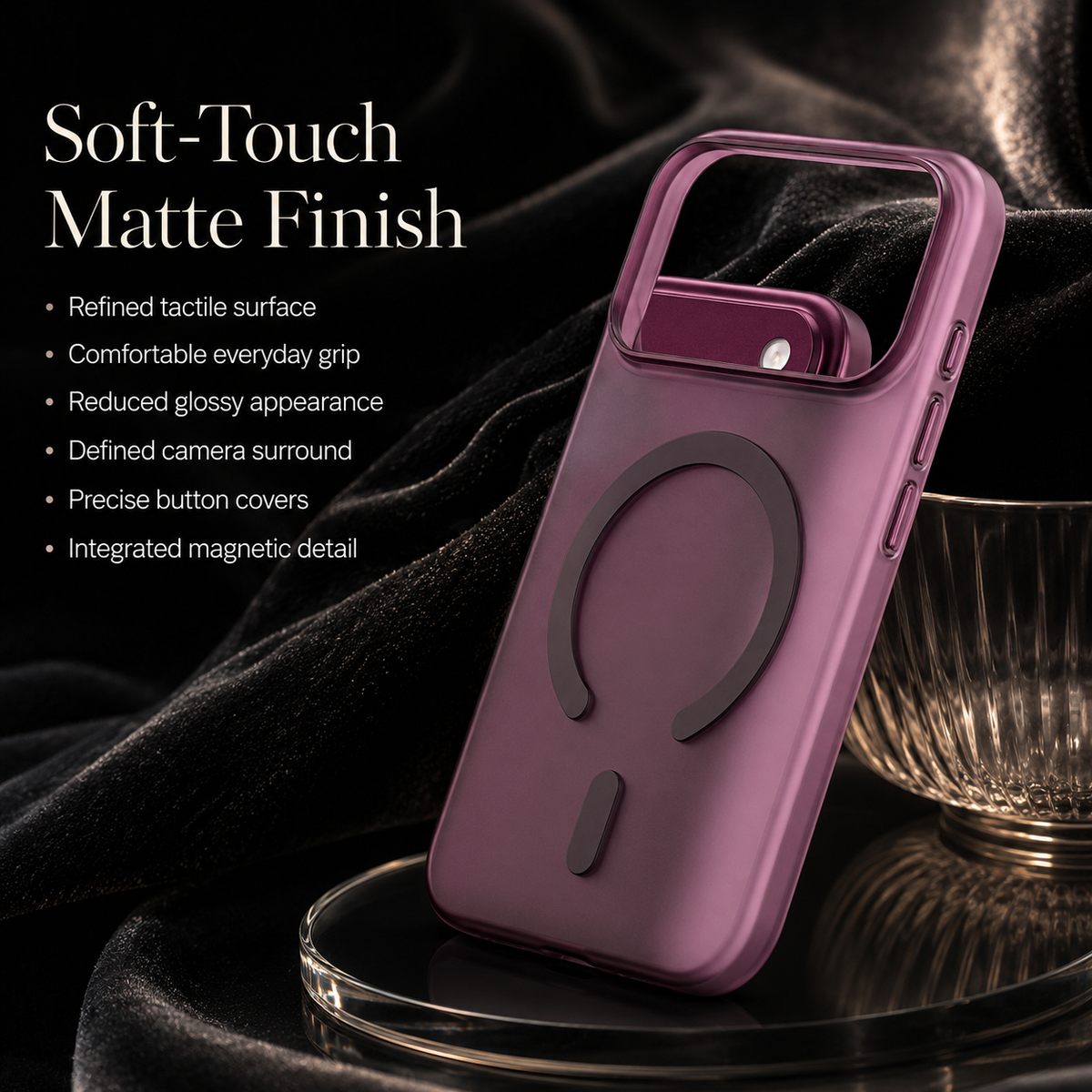 Premium iPhone Case Ultra Thin Matte Translucent Clear MagSafe Magnetic Hard PC Shockproof Anti Fingerprint Slim Lightweight Durable Protective Phone Cover Case