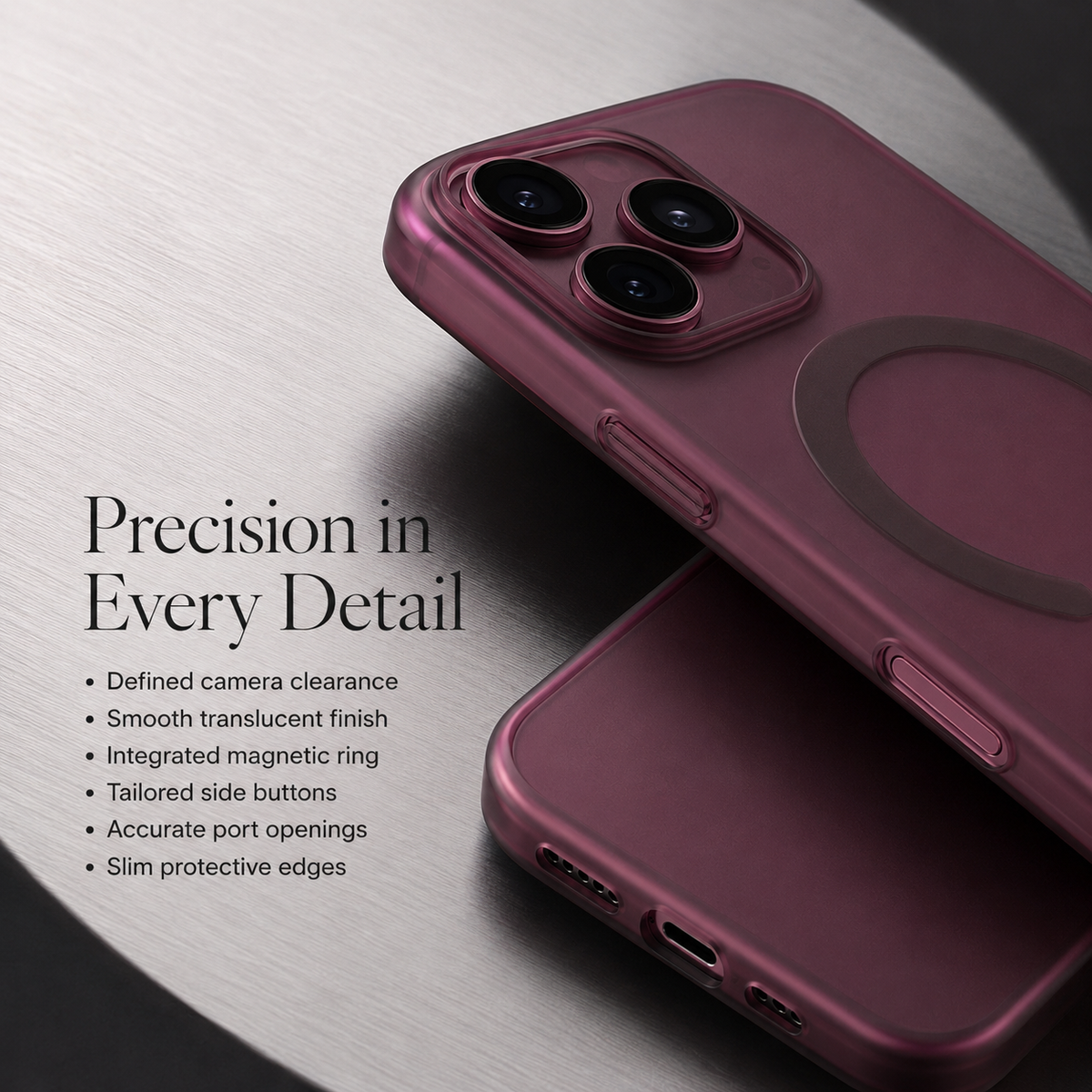 Premium iPhone Case Ultra Thin Matte Translucent Clear MagSafe Magnetic Hard PC Shockproof Anti Fingerprint Slim Lightweight Durable Protective Phone Cover Case