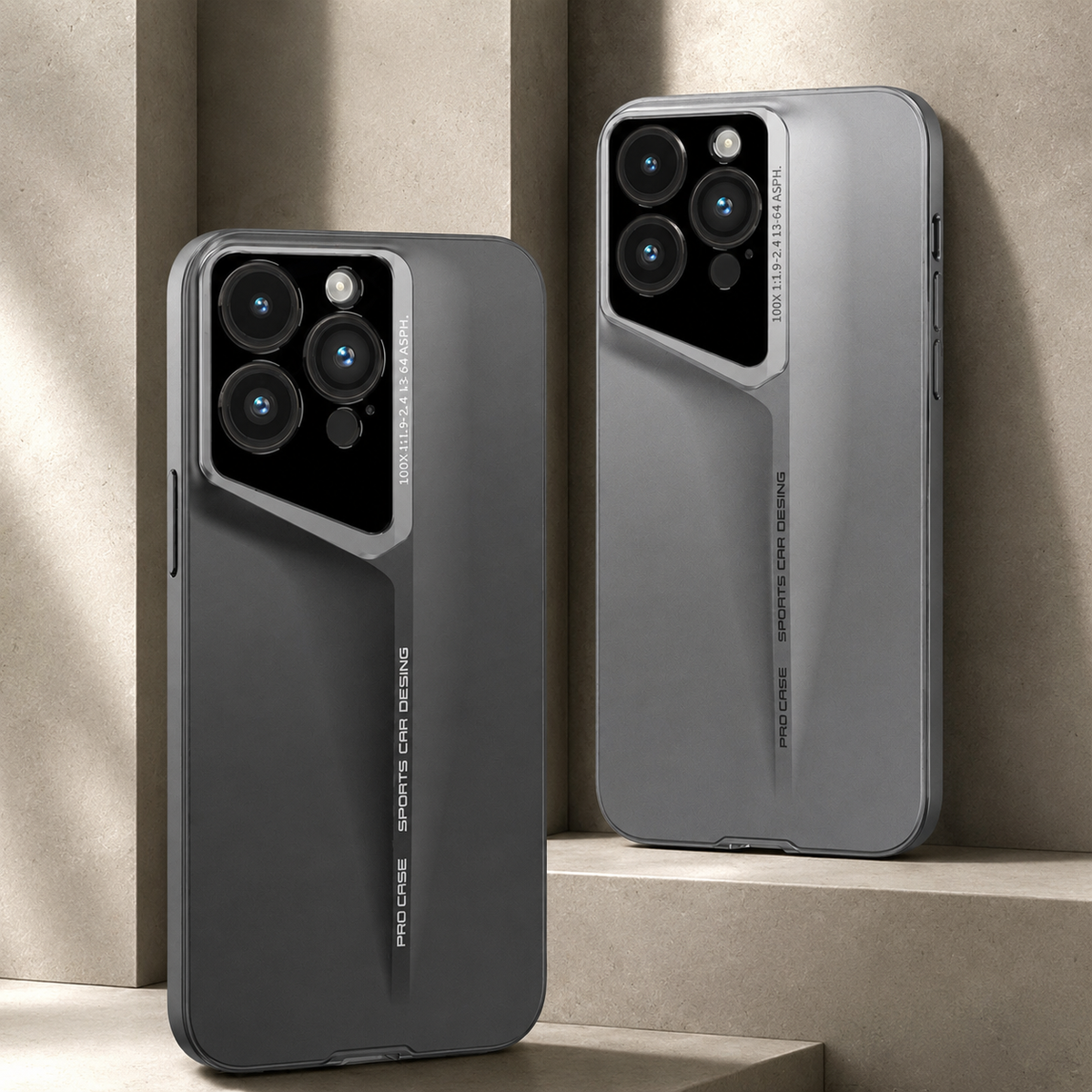 Premium iPhone Case Ultra Thin Titanium Style Camera Lens Protection Shockproof Cover Lightweight Non Slip Dustproof Slim Half Wrapped Protective Case