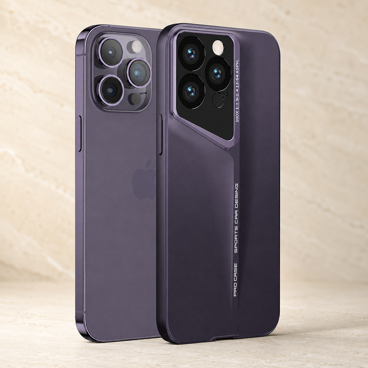 Premium iPhone Case Ultra Thin Titanium Style Camera Lens Protection Shockproof Cover Lightweight Non Slip Dustproof Slim Half Wrapped Protective Case