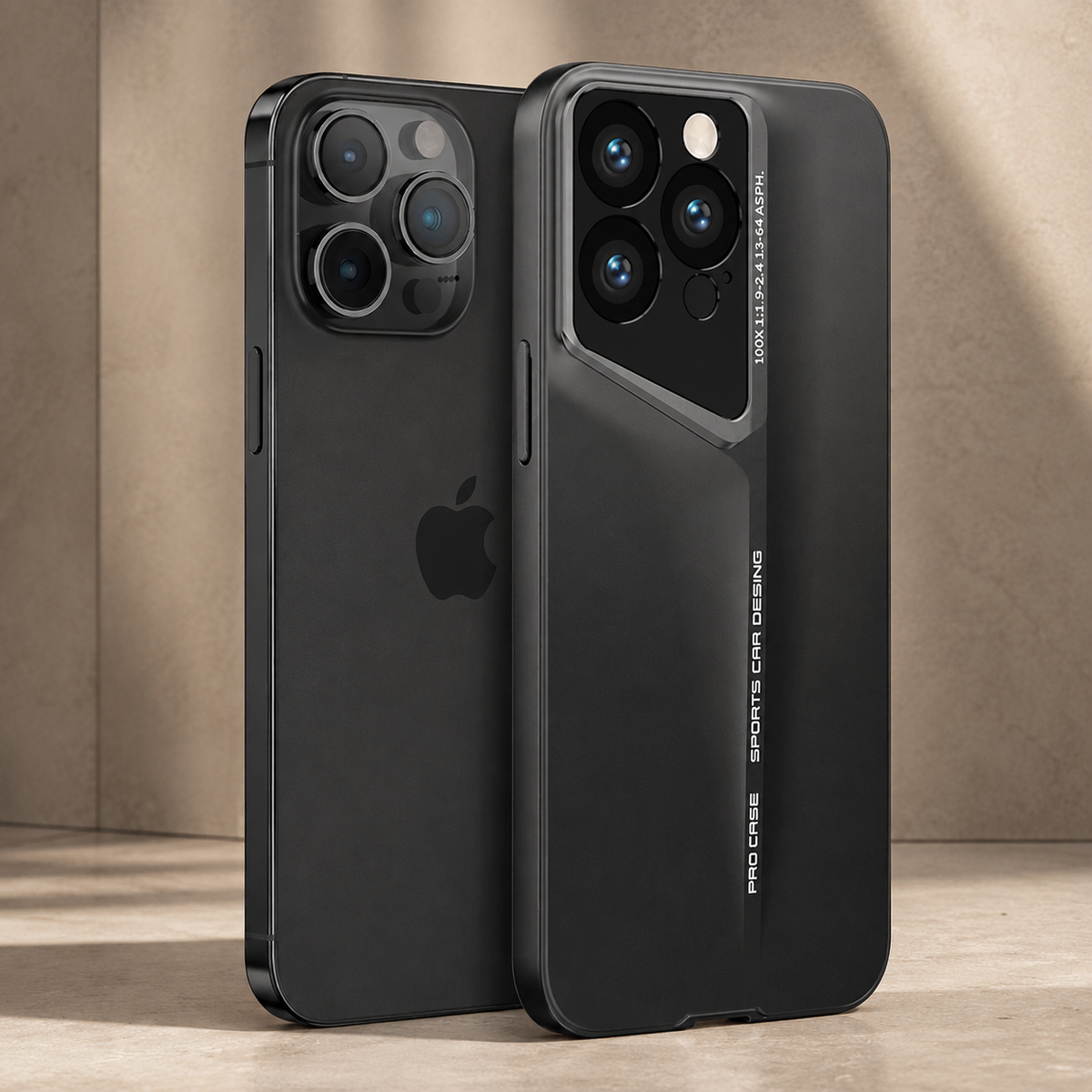 Premium iPhone Case Ultra Thin Titanium Style Camera Lens Protection Shockproof Cover Lightweight Non Slip Dustproof Slim Half Wrapped Protective Case
