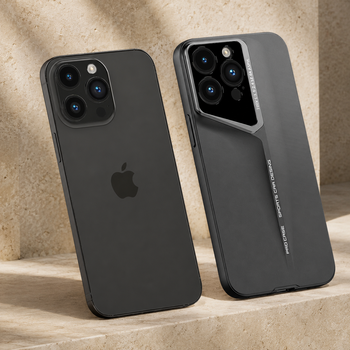 Premium iPhone Case Ultra Thin Titanium Style Camera Lens Protection Shockproof Cover Lightweight Non Slip Dustproof Slim Half Wrapped Protective Case