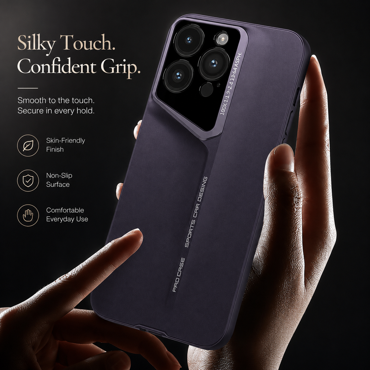 Premium iPhone Case Ultra Thin Titanium Style Camera Lens Protection Shockproof Protective Cover Lightweight Non Slip Dustproof Slim Hard Shell Case