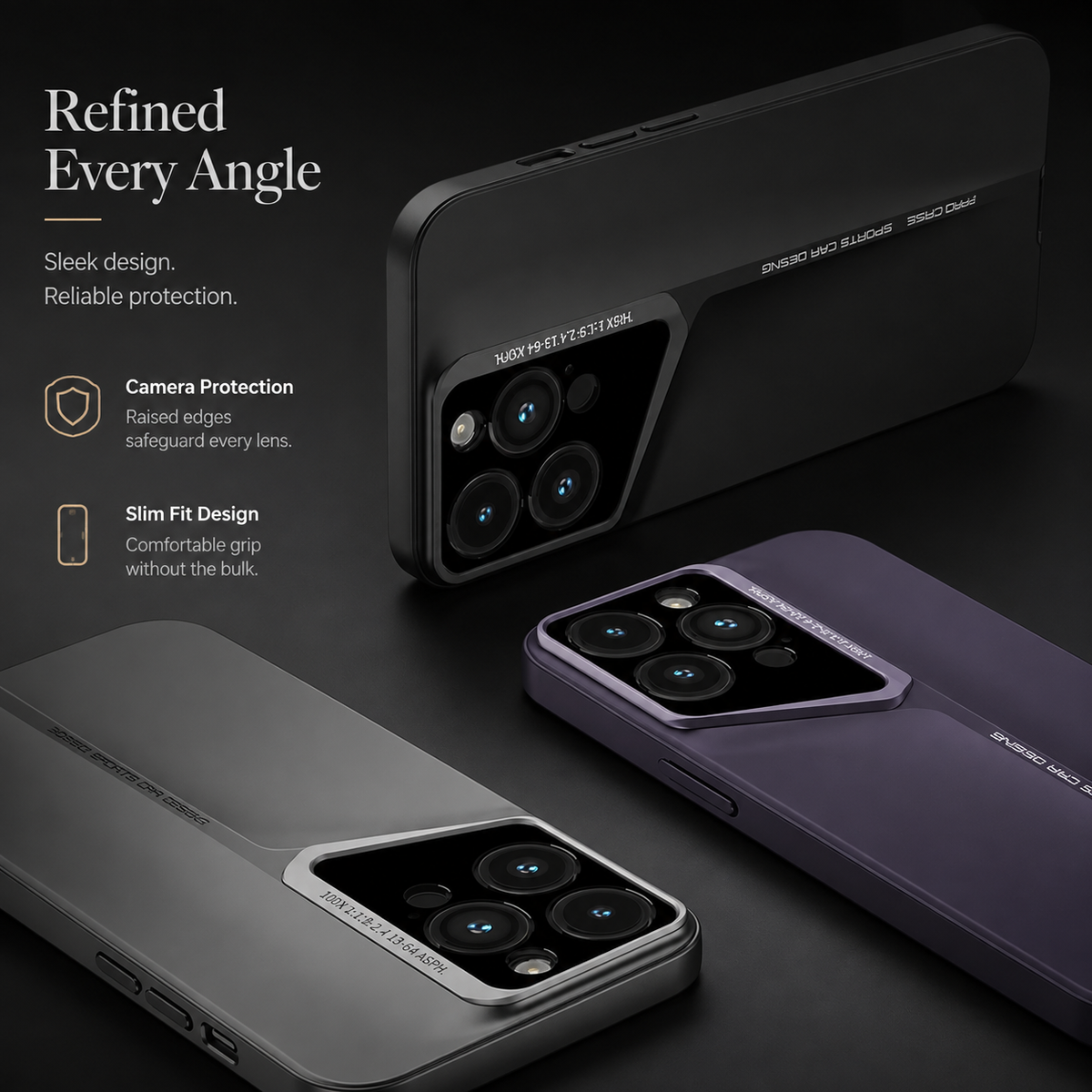 Premium iPhone Case Ultra Thin Titanium Style PC Cover Shockproof Lens Protection Anti Scratch Non Slip Matte Lightweight Wireless Charging Slim Design