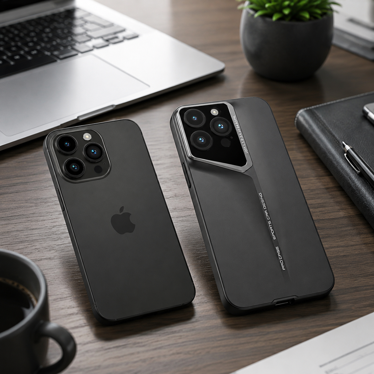 Premium iPhone Case Ultra Thin Titanium Style PC Cover Shockproof Lens Protection Anti Scratch Non Slip Matte Lightweight Wireless Charging Slim Design