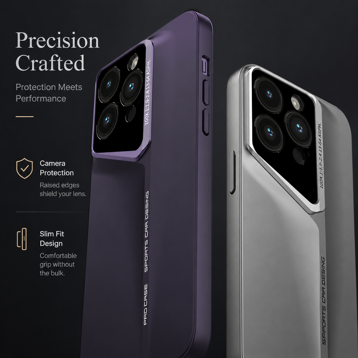 Premium iPhone Case Ultra Thin Titanium Style PC Cover Shockproof Lens Protection Anti Scratch Non Slip Matte Lightweight Wireless Charging Slim Design