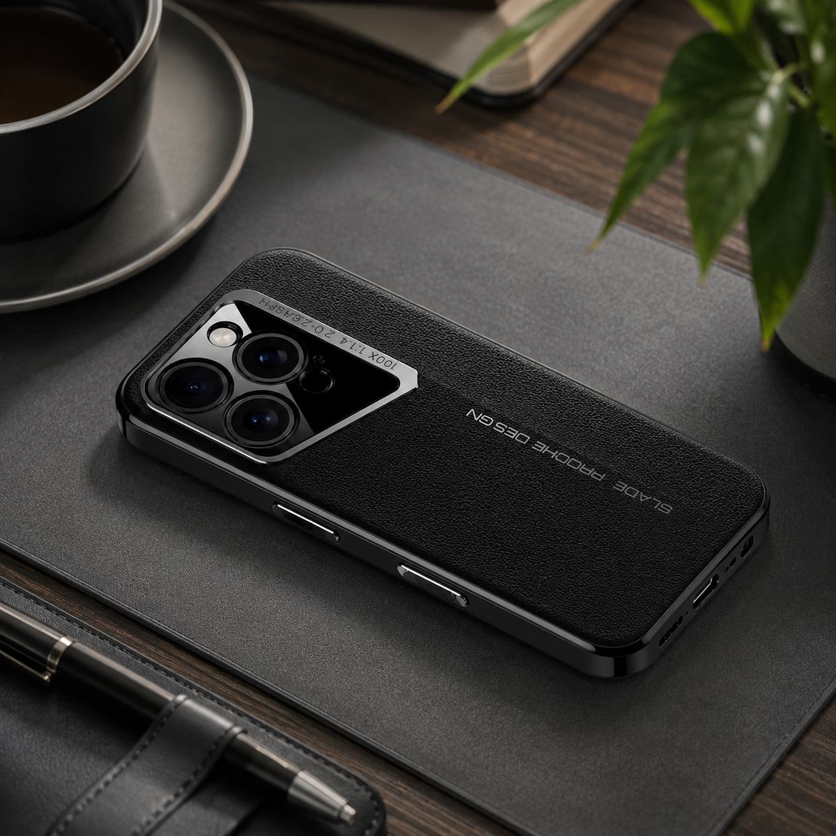 Premium iPhone Case Vegan Leather Hard Back Camera Lens Protection Anti Scratch Anti Fingerprint Slim Minimalist Protective Cover Elegant Design