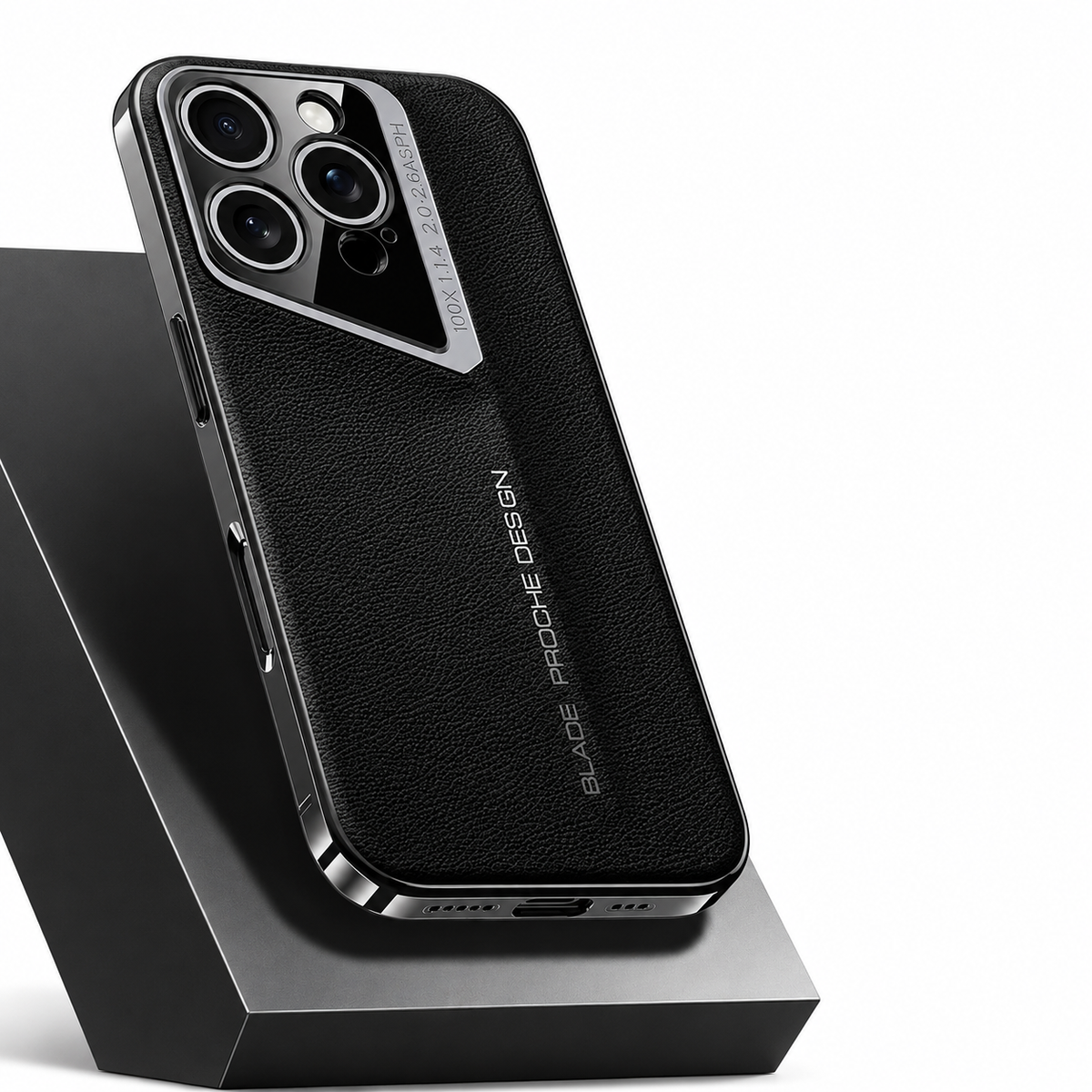 Premium iPhone Case Vegan Leather Hard Back Camera Lens Protection Anti Scratch Anti Fingerprint Slim Minimalist Protective Cover Elegant Design
