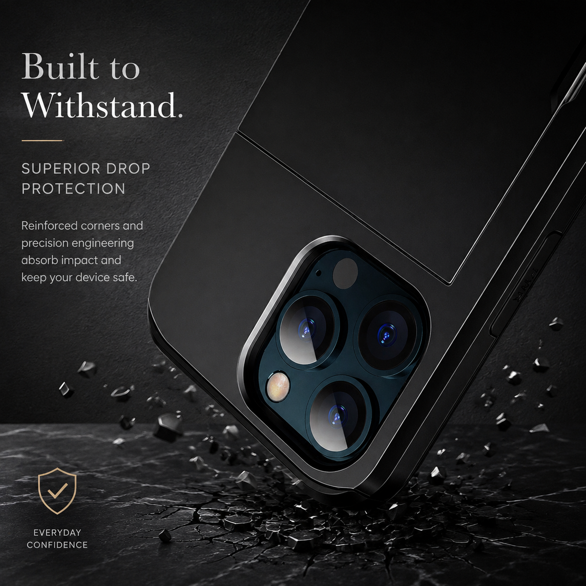 Premium iPhone Case Wallet MagSafe Compatible Dual Layer Slider Card Holder Shockproof Protective Cover Camera Lens Protection Slim Design