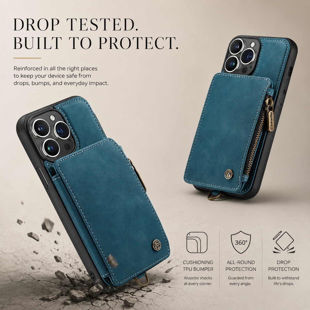 Premium iPhone Case Wallet MagSafe Compatible Leather Card Holder Stand Shockproof Protective Cover Camera Lens Protection Slim Lightweight Design Fit