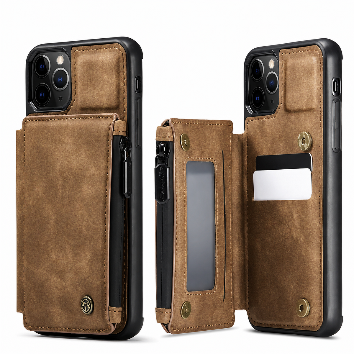 Premium iPhone Case Wallet MagSafe Compatible Leather Card Holder Stand Shockproof Protective Cover Camera Lens Protection Slim Lightweight Design Fit