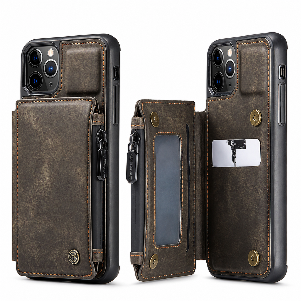 Premium iPhone Case Wallet MagSafe Compatible Leather Card Holder Stand Shockproof Protective Cover Camera Lens Protection Slim Lightweight Design Fit