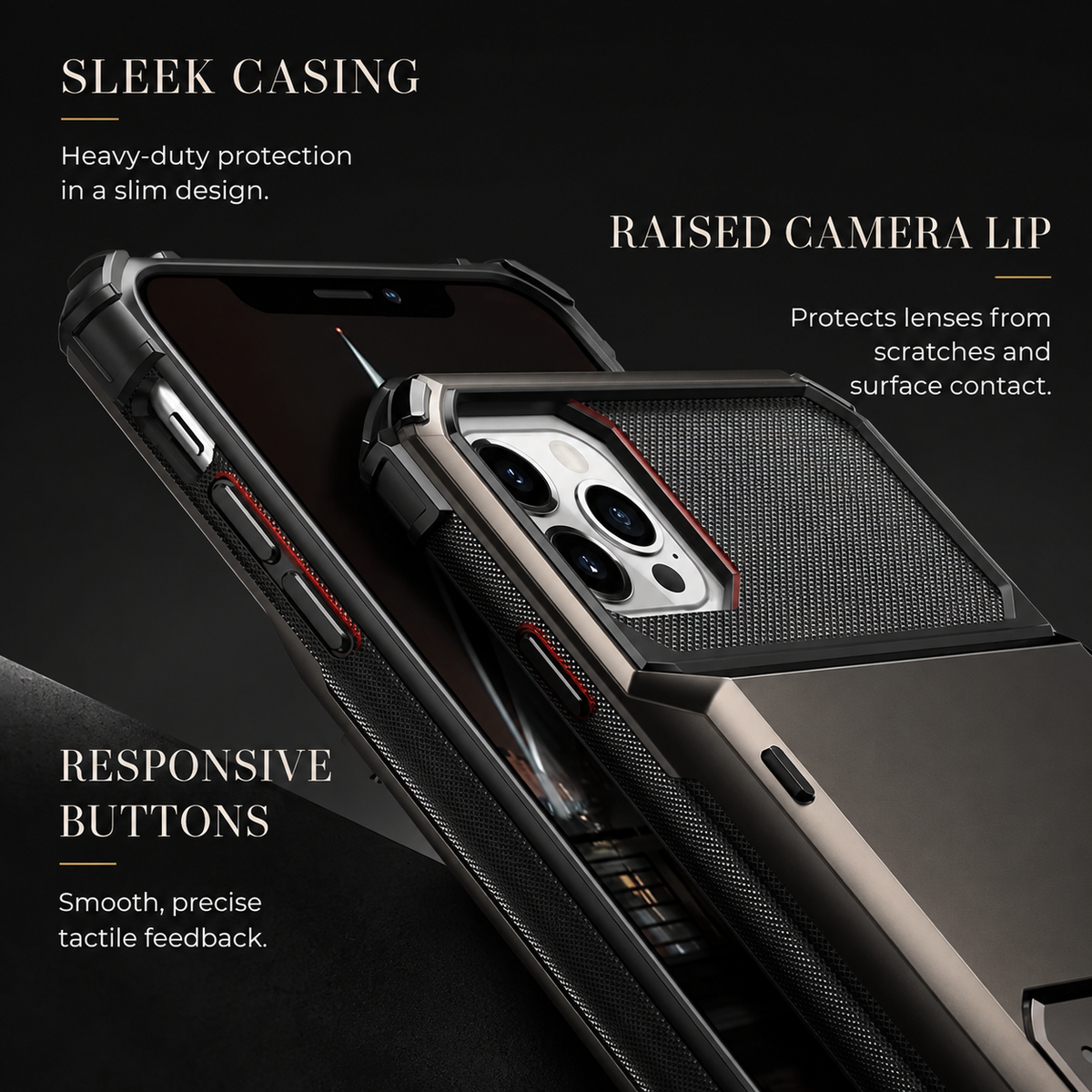Premium iPhone Case Wallet MagSafe Compatible Magnetic 4 Card Holder Shockproof Protective Cover Camera Lens Protection Slim Design with Hidden Wallet