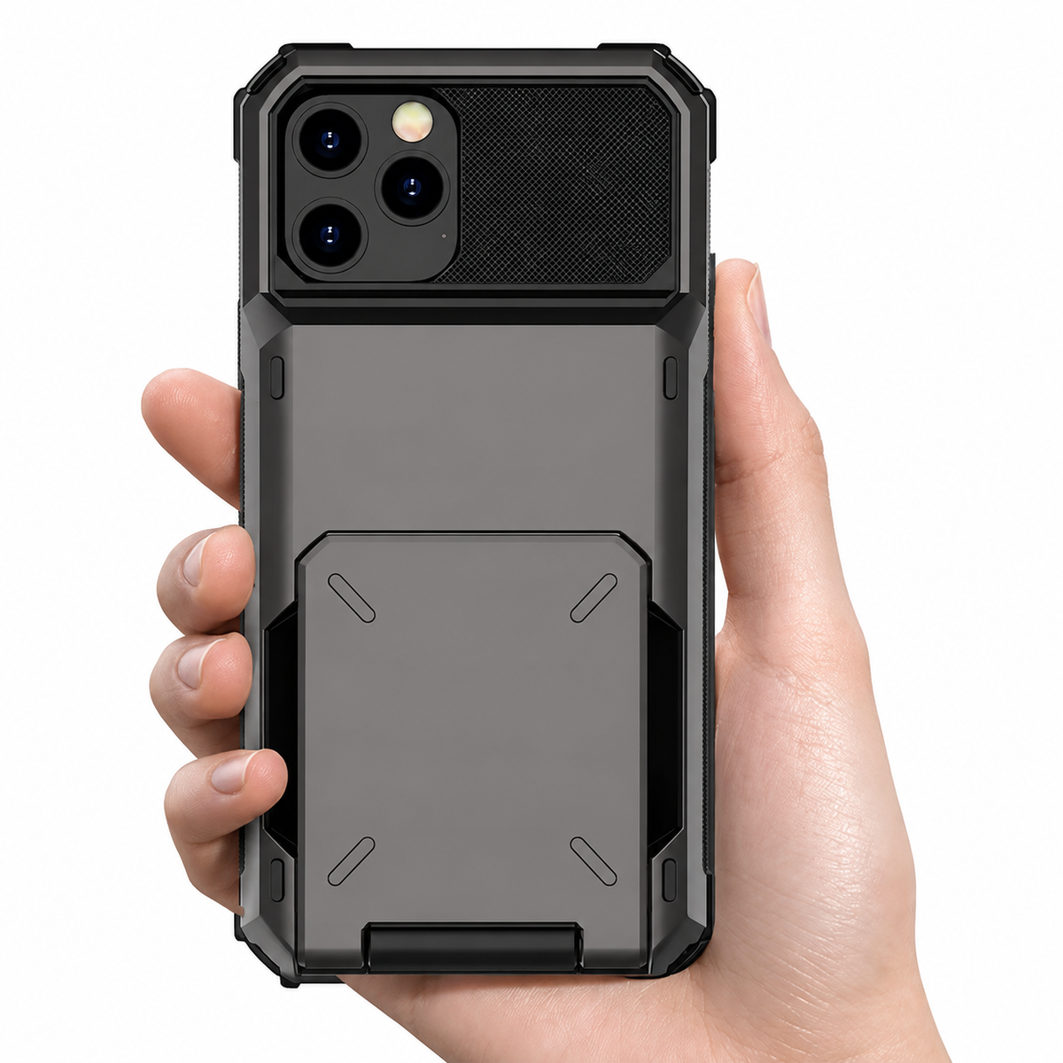 Premium iPhone Case Wallet MagSafe Compatible Magnetic 4 Card Holder Shockproof Protective Cover Camera Lens Protection Slim Design with Hidden Wallet