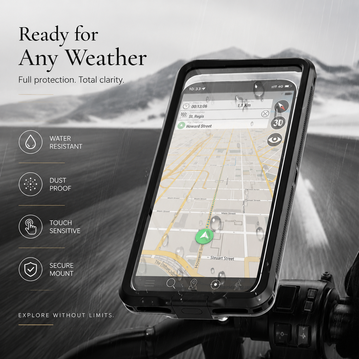 Premium iPhone Case Waterproof IP68 Shockproof Full Body Protective Cover Vacuum Seal Touchscreen Access Dustproof Outdoor Underwater Protection Durable