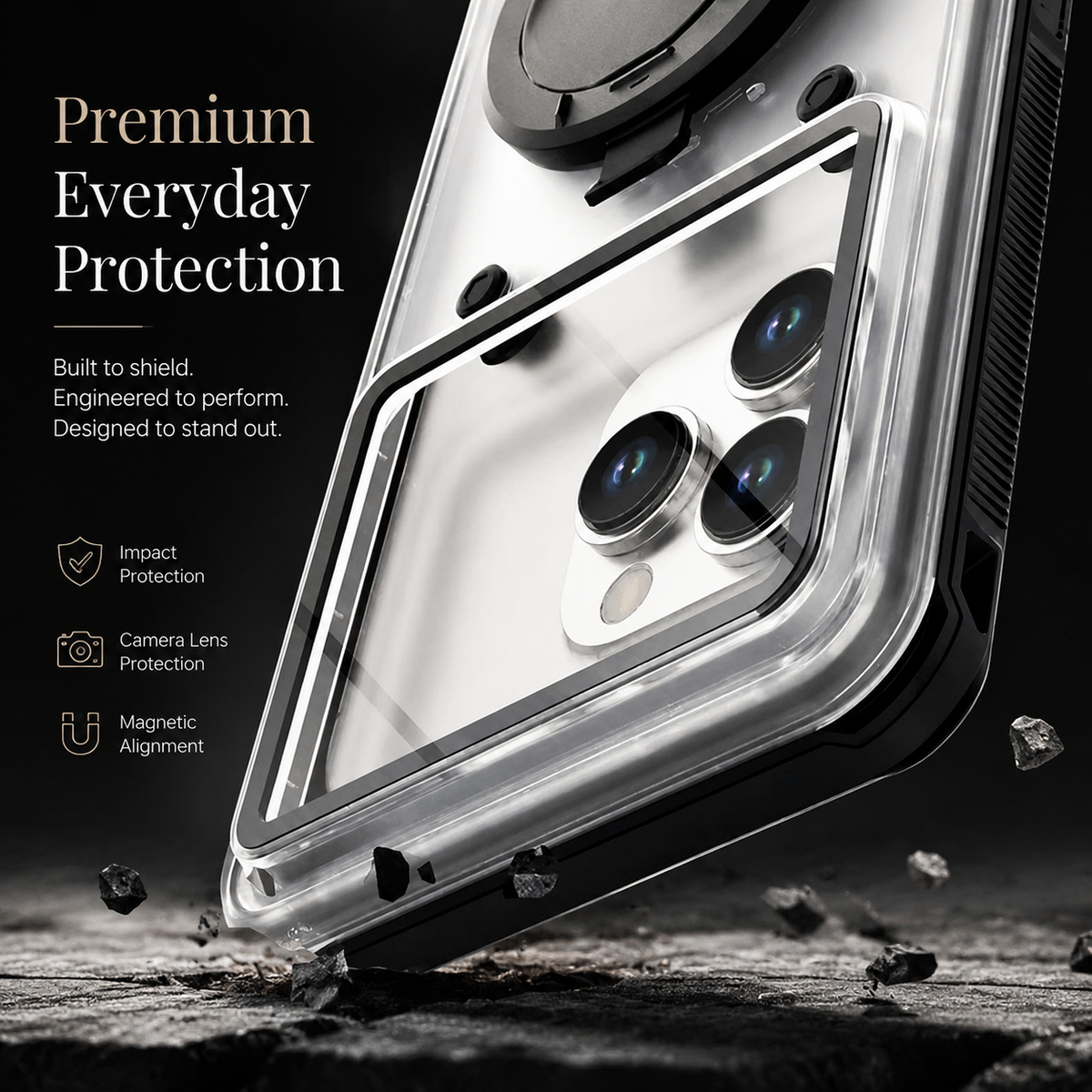Premium iPhone Case Waterproof IP68 Shockproof Full Body Protective Cover Vacuum Seal Touchscreen Access Dustproof Outdoor Underwater Protection Durable